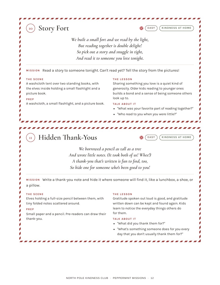 A page from the parent handbook